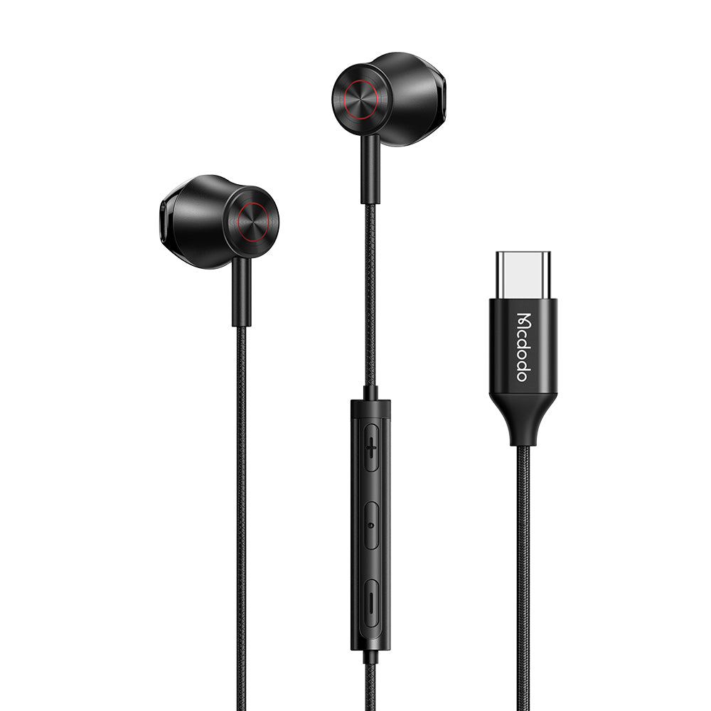 MCDODO HP-4070 Type-C Stereo Sound Wired Earphone HD Call Microphone Headphone MCDODO HP-4070 Type-C Stereo Sound Wired Earphone HD Call Microphone Headphone